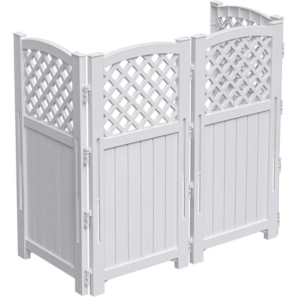 Room Divider Bamboo - Resin Outdoor Privacy ence, 4 Panel