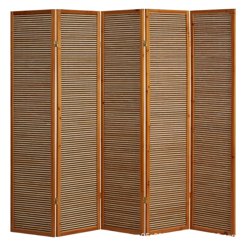 Room Divider Bamboo - Partisi Ruangan Lipat Bambu Alami untuk