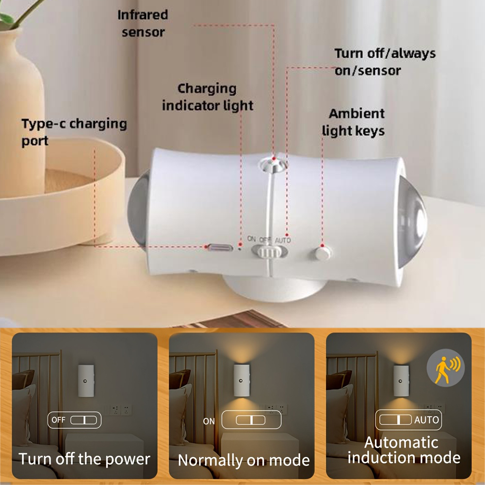 Lampu Malam LED Sensor Gerak 7 - Room Divider Bamboo ulasan dan harga