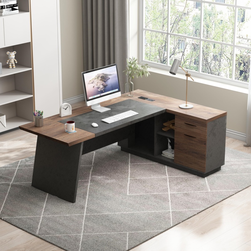Set Meja Komputer Modern Gudan - Office Furniture Usa ulasan dan harga