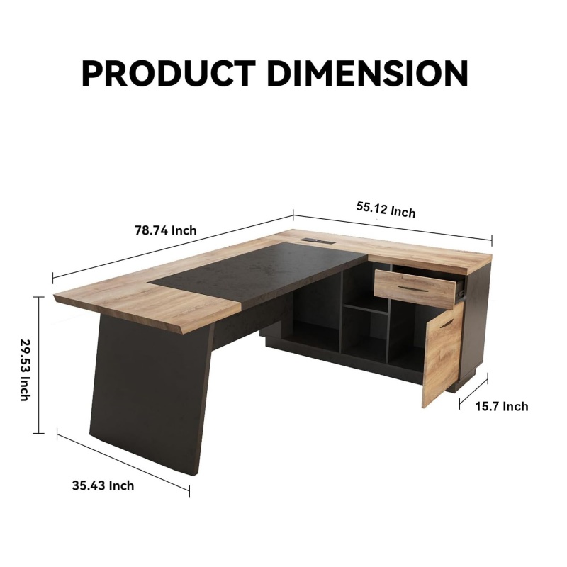 Set Meja Komputer Modern Gudan - Office Furniture Usa ulasan dan harga