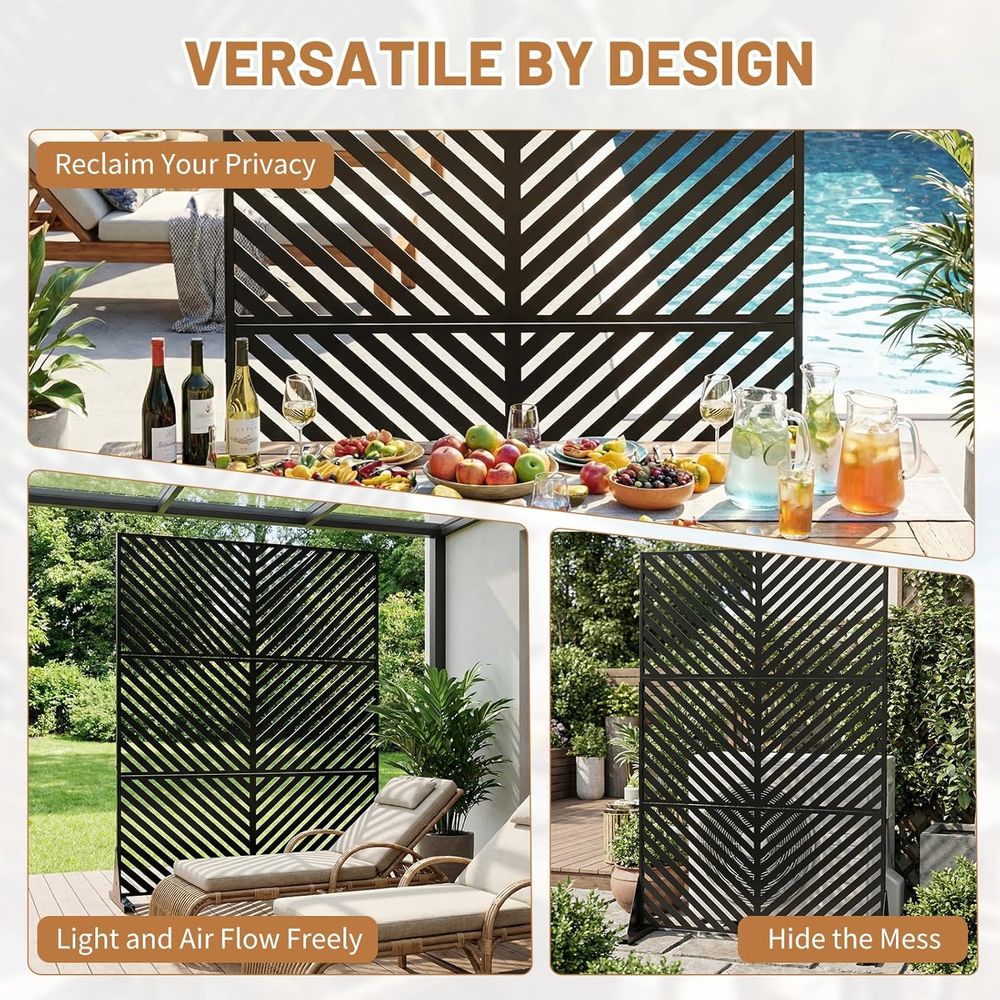 Panel Privasi, 72H'' 47W'' Pan - Room Divider Bamboo ulasan dan harga