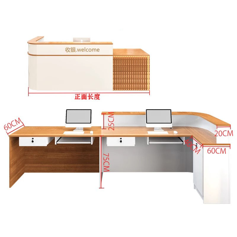 Meja Resepsionis Mewah Modern  - Office Furniture Usa ulasan dan harga