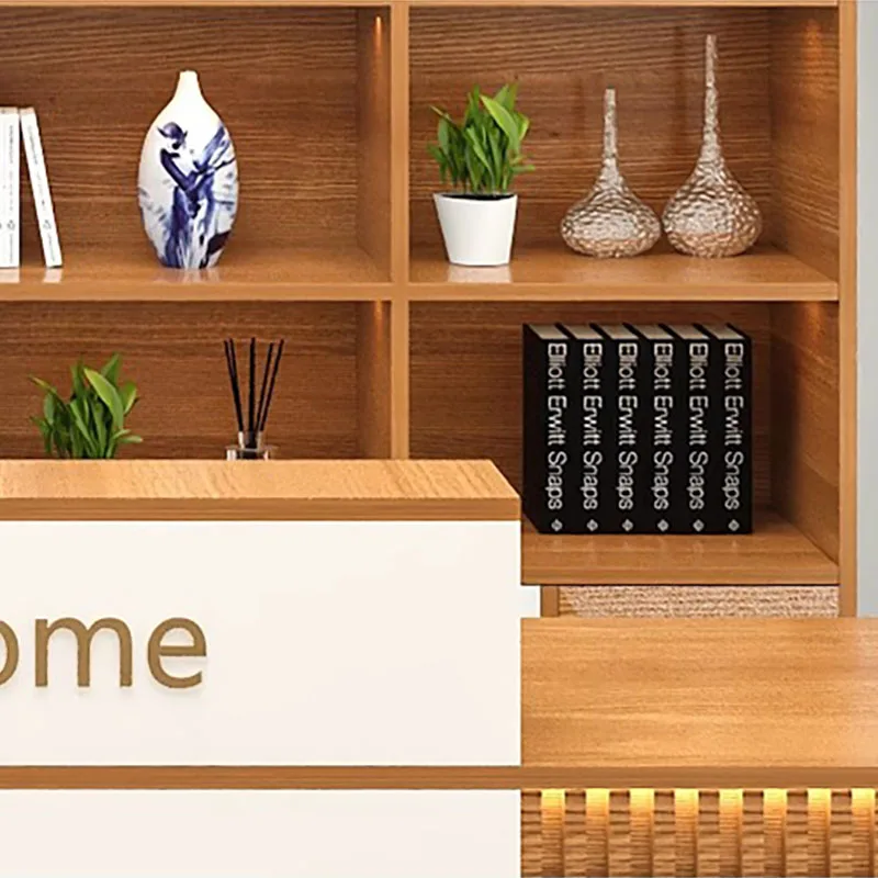 Meja Resepsionis Mewah Modern  - Office Furniture Usa ulasan dan harga
