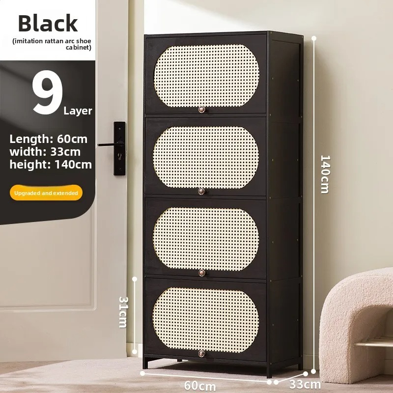 Lemari sepatu bambu hitam mode - Room Divider Bamboo ulasan dan harga