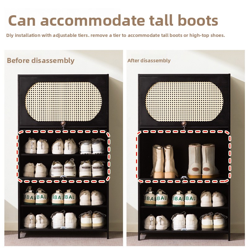 Lemari sepatu bambu hitam mode - Room Divider Bamboo ulasan dan harga