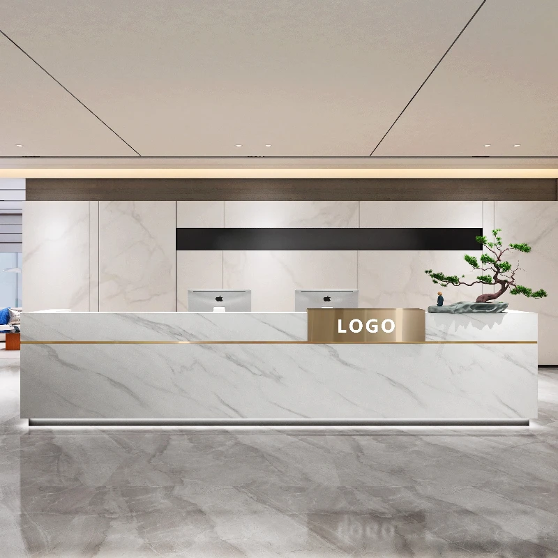 Meja Resepsionis Gaya Mewah Mo - Office Furniture Usa ulasan dan harga