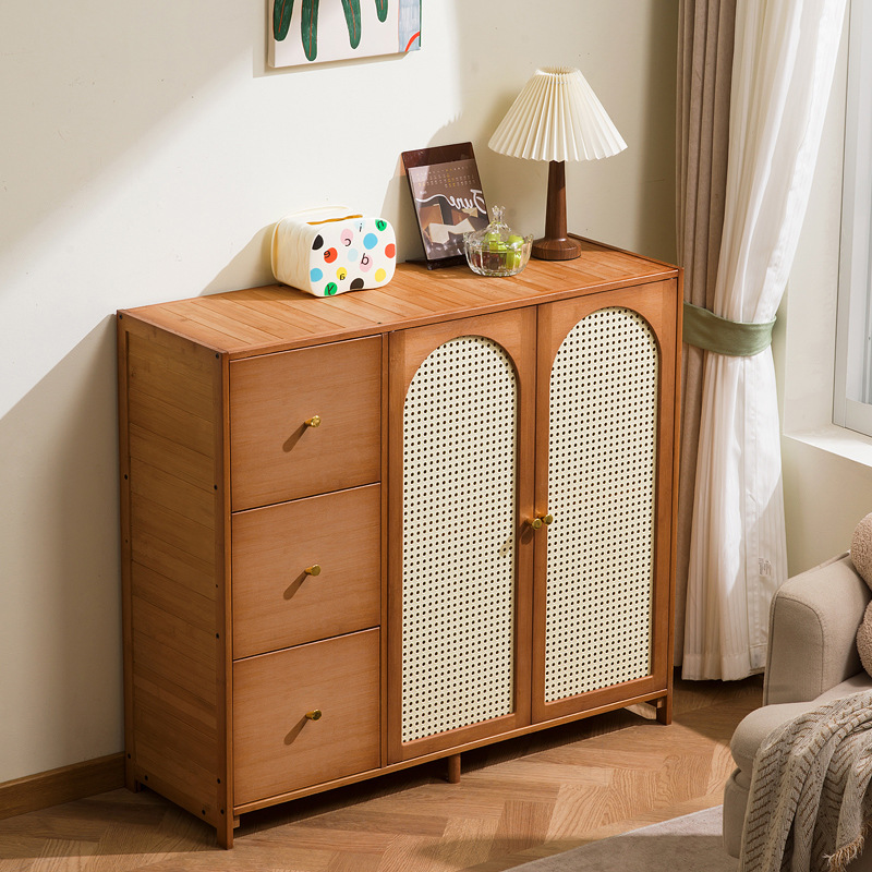 Lemari ruang tamu bergaya retr - Room Divider Bamboo ulasan dan harga