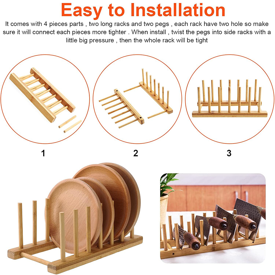 1 Buah/2 Buah Rak Piring Bambu - Room Divider Bamboo ulasan dan harga